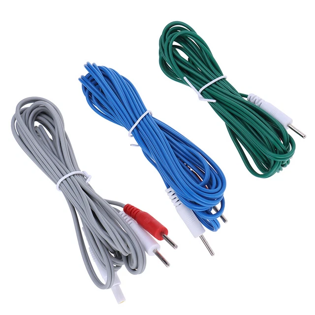 1 pc Électrothérapie Électrode Fils Conducteurs Câble Tens Masseur 2.35mm 4