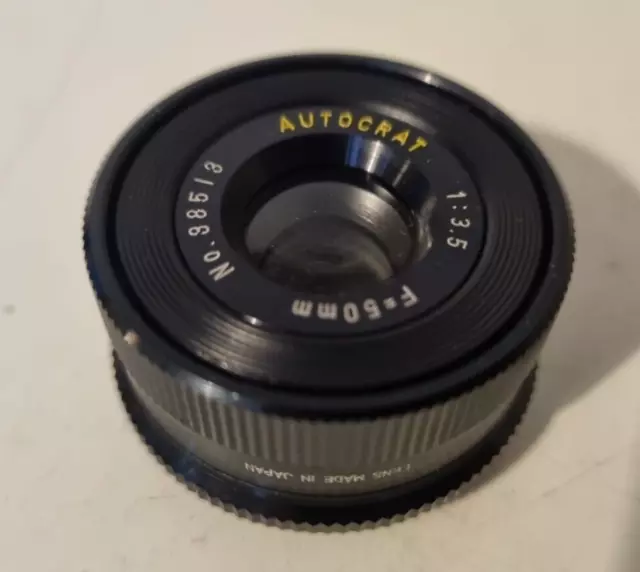 Vintage Japanese Autocrat  F3.5 50mm Enlarger Lens