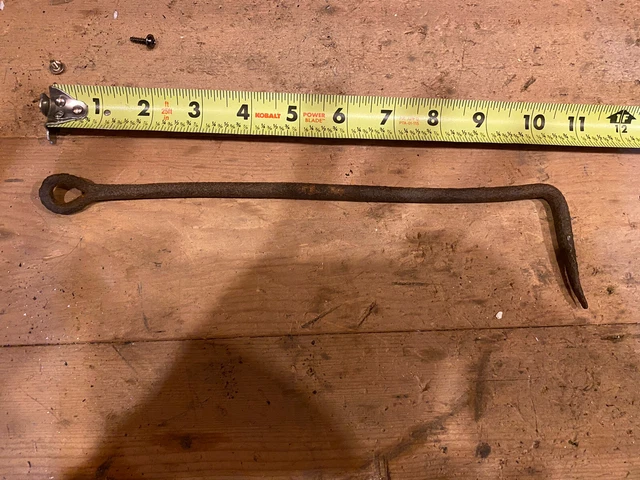 Antique Wrought Iron Latch Hook Gate Barn Shed Door 10" 2