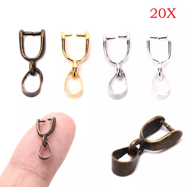20 PIEZAS Cierres Clips Fianzas Conector Plata Bronce Oro Colgante Joyería FindinO'JO