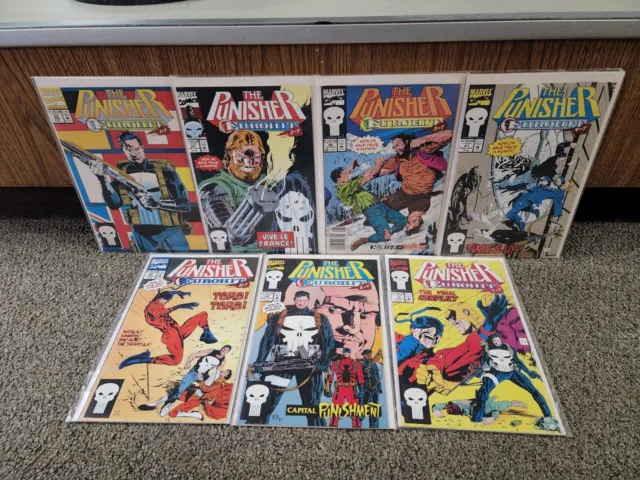 The Punisher #'s 64-70 (1992 Marvel Comics) "Eurohit" Complete Set LOTS OF PICS!