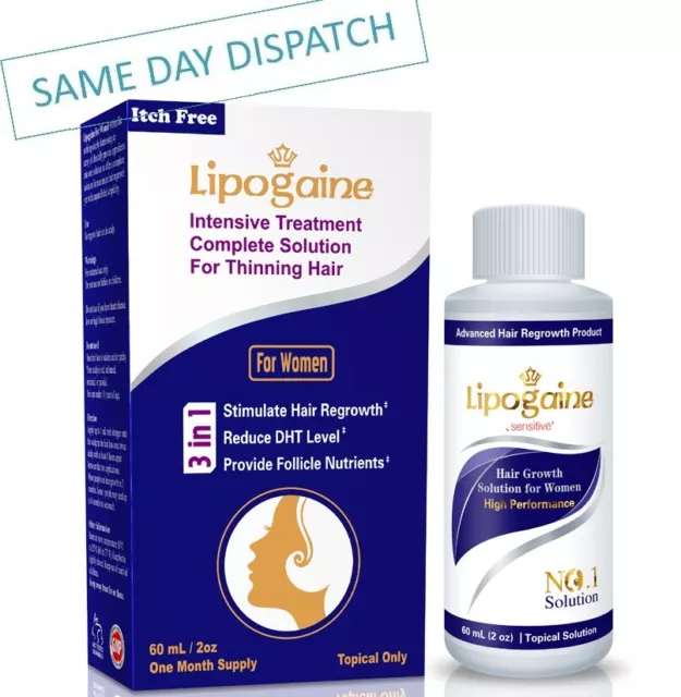 Lipogaine For Women Sensitive Treatment Hair Loss Regrowth Dht Scalp Solution