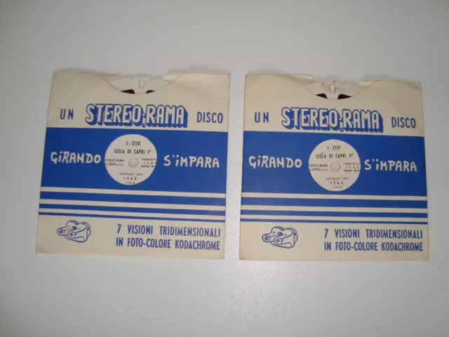 Serie completa dischetti STEREO-RAMA per visore stereo ISOLA di CAPRI