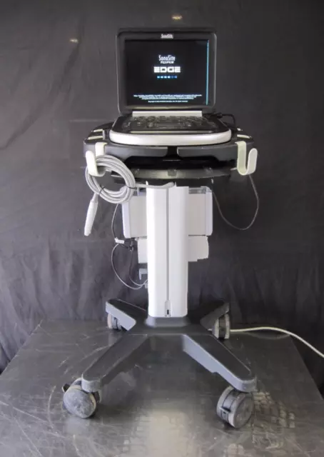 Sonosite EDGE Portable Ultrasound System W/Probe Printer Cart Power Supply