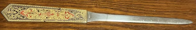 Antique Handmade Bronze German Letter Opener Vintage Pre-War Rare