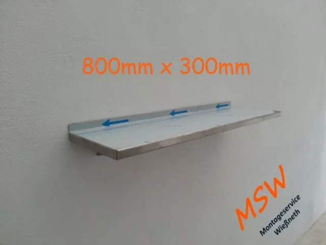 1,5mm Edelstahl Wandbord Bord 800x300mm