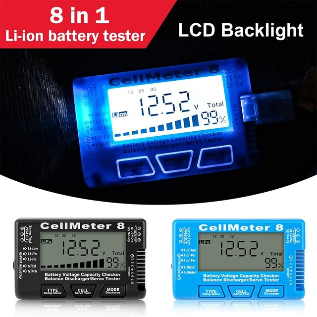 Batteria Display Cellmeter 8 Tester LCD Digitale Nimh 1 X Manuale