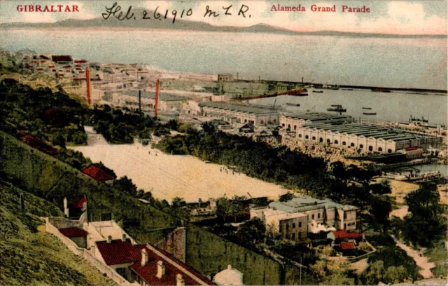 Alameda Grand Parade, Gibraltar 1910 Postcard