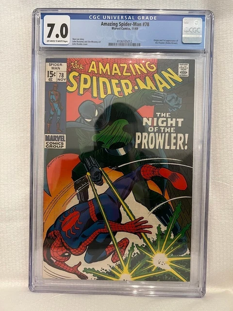 Amazing Spiderman #78 CGC 7.0 OWW Origin & 1st appearance of Prowler! MCU!