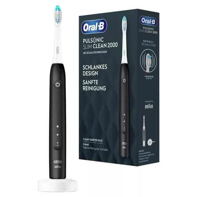 Braun Oral-B Pulsonic Slim Clean 2000 Black Elektrische Schallzahnbürste