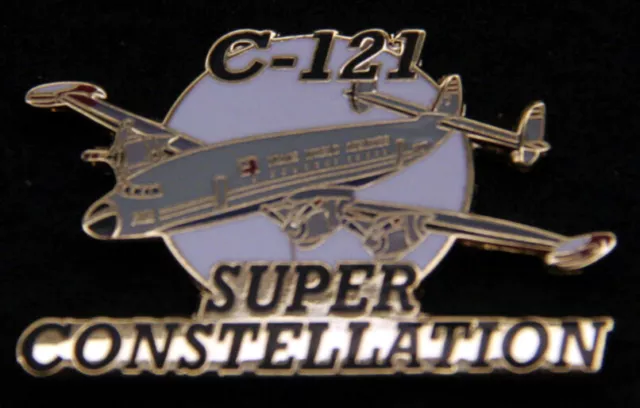 Twa C-121 Super Constellation Connie L-1040 Hat Lapel Pin Up Us Pilot Crew Wing