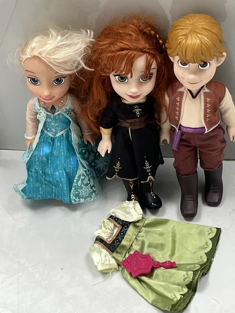 Disney Frozen Toddler Dolls Anna Singing Elsa And Kristoff Doll Bundle