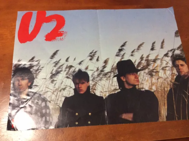 Rare U2 Double Sided Poster Dolly Magazine Australia Unforgettable Fire Era