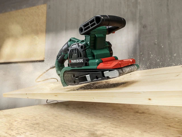 Parkside PBSD 600 A1 Ponceuse à Bande 600W - Vitesse Réglable Avec Extraction Poussière