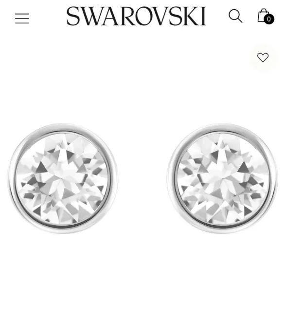 Swarovski Solitaire Stud Earrings Round Cut