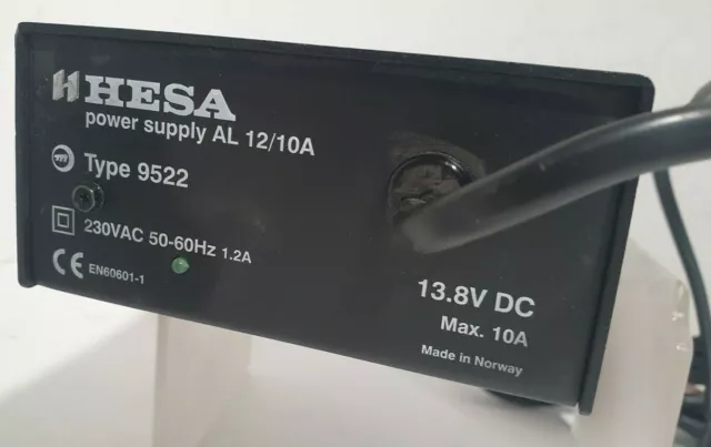 Hesa 9522 power supply AL 12/10A 13.8V DC MAX 10A 230VAC 3