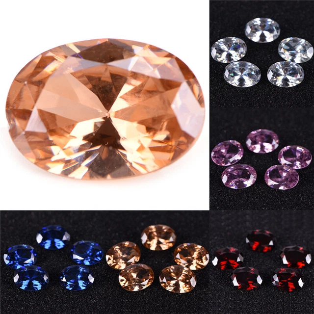 10*14 mm gemma forma ovale zircone pietra preziosa naturale sciolta gioielli fatti a mano J*t~