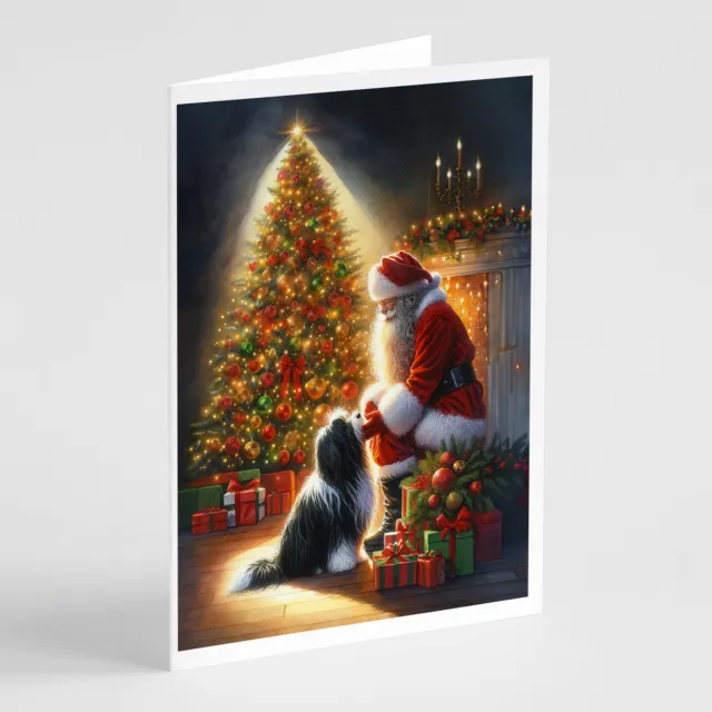Tibetan Terrier Santa Claus Greeting Cards Envelopes Pack of 8 DAC4163GCA7P