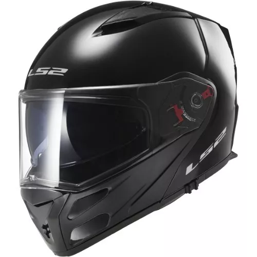 LS2 FF324 Metro Modular flipup Solid Gloss Black Motorbike helmet - M ONLY