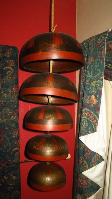 1918 Chinese gong set of 5 bowls, each with a different pitch