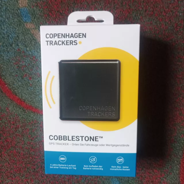 CPH Trackers Copenhagen Trackers Cobblestone GPS Tracker Fahrzeugtracker Schwarz