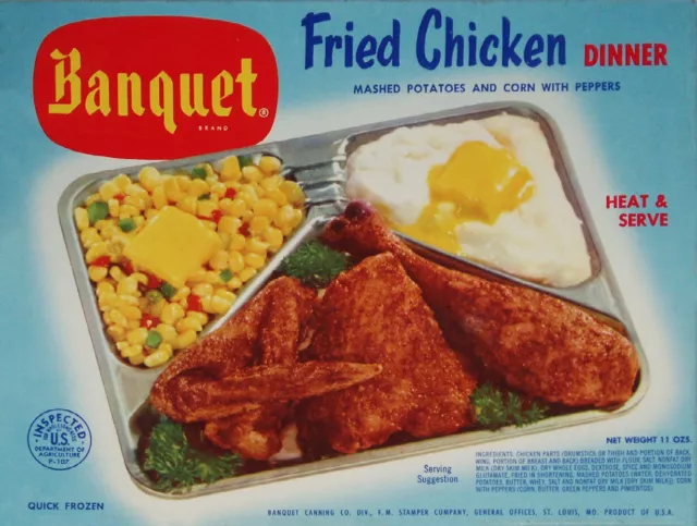 1960s Swanson Fried Chicken TV Dinner High Quality Metal Magnet 3x4 inches 9989