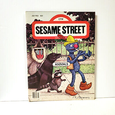 Vintage CTW Sesame Street Magazine - July 1983 - Animals
