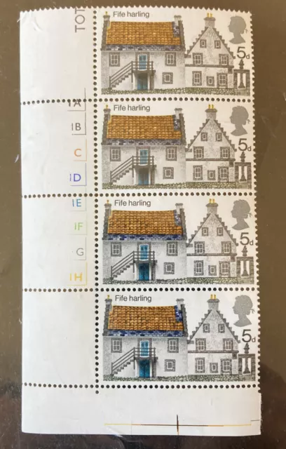 GB 1970 BRITISH RURAL ARCHITECTURE COTTAGES MNH STAMPs