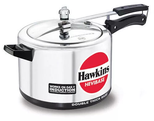 Hawkins Hevibase Aluminium 8 L Wide Pressure Cooker Induction Friendly IH80