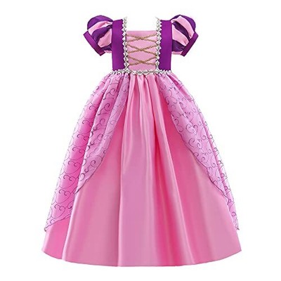 Lito Angels Deguisement de Robe Reine des Neiges 2 Princesse Anna avec Bolero Enfant Fille Anniversaire Fete Carnaval Costume Cosplay 