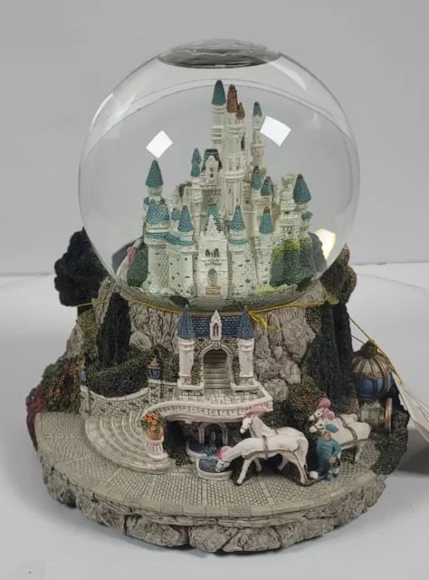 Disney Cinderella Castle Musical Snow Globe Plays So This is Love