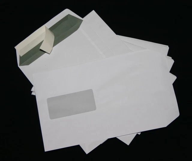 50 Buste Spedizione / Buste C5/A5 Bianco Lembo Adesivo Con Finestra 162x229 MM