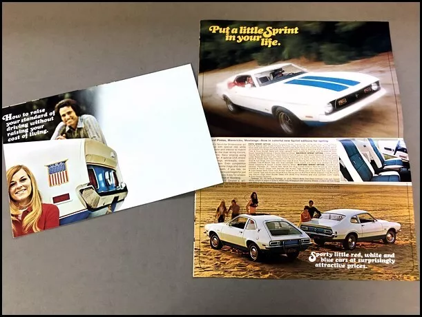 1972 Ford Mustang Maverick Pinto Sprint Vintage Original Car Sales Brochure