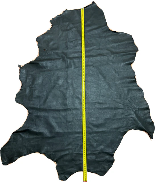 Lederhaut Farbe PEAT Grün Lederstück Echtleder Lammleder Echt Leder 103x76 Cm