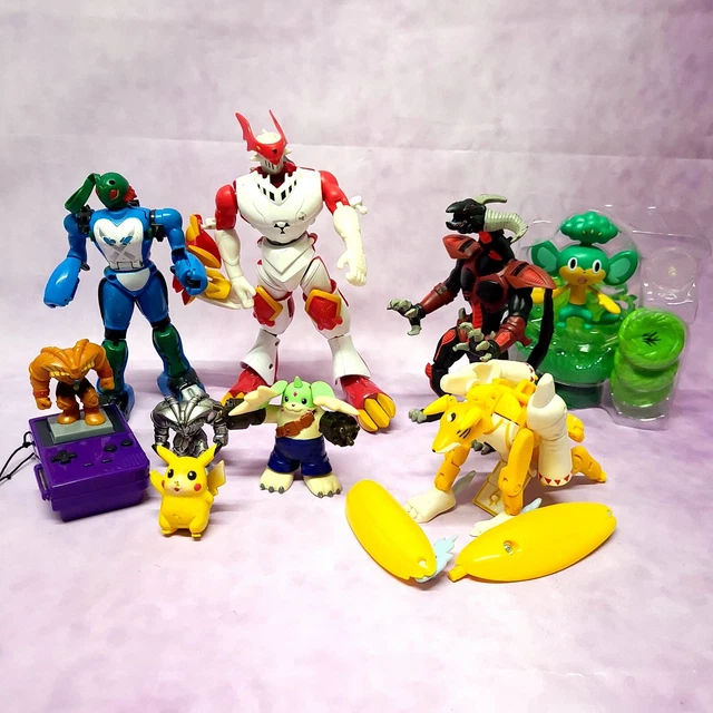 MISC TOY LOT Pokemon, Digimon, YuGiOh vintage Toys, for parts, As