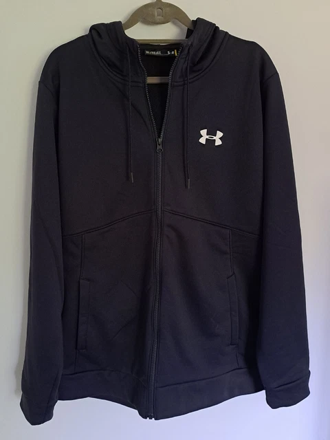 Felpa con cappuccio nera Under Armour da uomo taglia XL maglione top sciolto