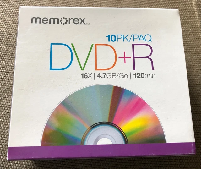 Memorex 4.7GB 16X DVD+R, 10 Pack