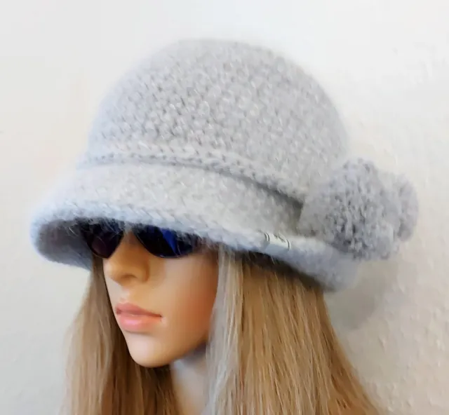 Knitted wool hat, Wollmütze, Hand Knitted winter Hat, Crochet winter Panama 3