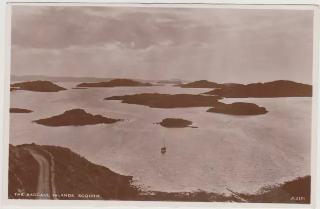 Sutherland SCOURIE Badcaul Islands J.B. White Postcard RP