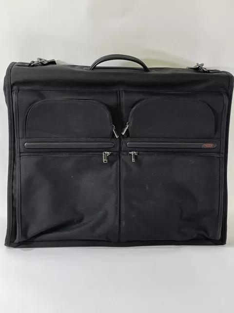 TUMI Alpha Classic Garment Bag Black Ballistic Nylon Bi-Fold 22134D4