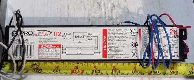 New GE Electronic Ballast Proline T12 Multi Volt GE-260-IS-MV-N-277V  50/60Hz