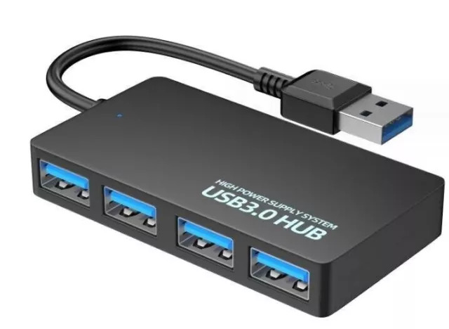 USB HUB 4 Port 3.0 Verteiler Super Speed Daten Adapter für Notebook Laptop etc.