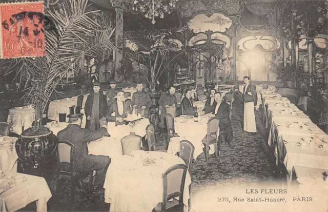Cpa 75 Paris Viii Restaurant Les Fleurs Rue Saint Honore