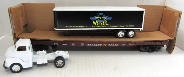 Weaver O Scale  Ultra Line Flat Car Ttx Trailer Train 3 Rail  W/Cab & Trailer