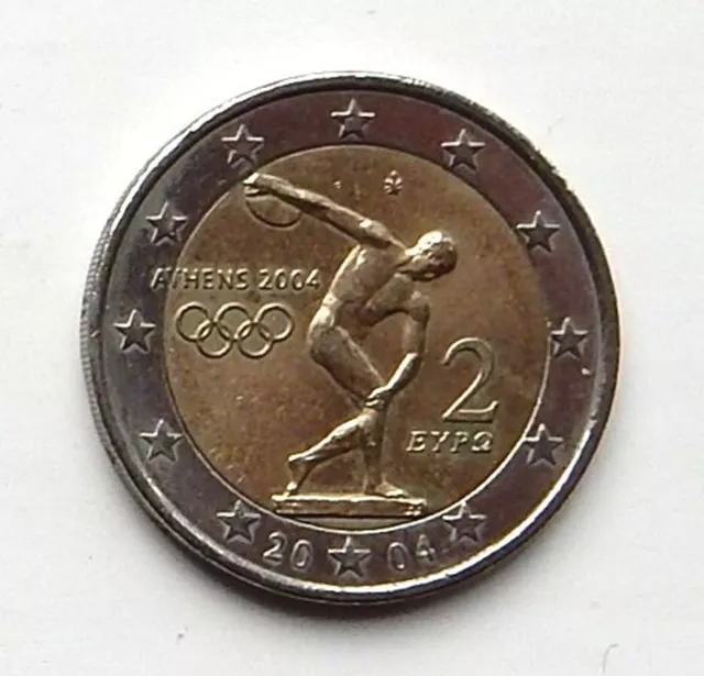 2 Euro Coin - Athens 2004 Olympic Games Discus Thrower