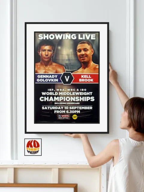 GENNADY GOLOVKIN vs. KELL BROOK : Original SKY CCTV Boxing Fight Poster 30D 3