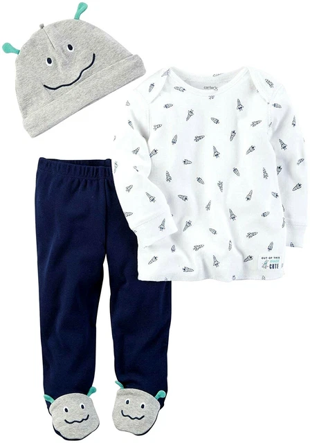 Carter's Infant Boys 3 Pc Shirt Pants and Hat Set  NWT   3 Months