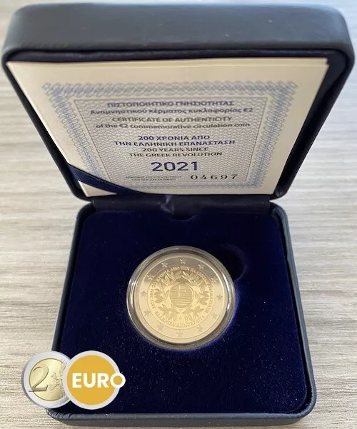 2 euros commémorative Grèce 2021 - 200 ans Révolution grecque BE Proof coffret