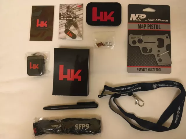 Heckler Koch Smith & Wesson Werbeartikel Multi Tool Pistole Aufnäher Pin Lanyard