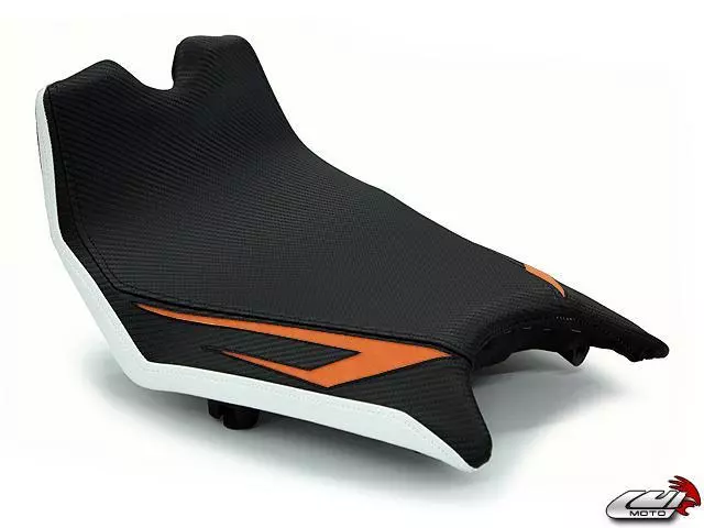 KTM RC8 RC8R Seat Cover 2008-2015 Black White Orange Carbon Fiber Look Luimoto